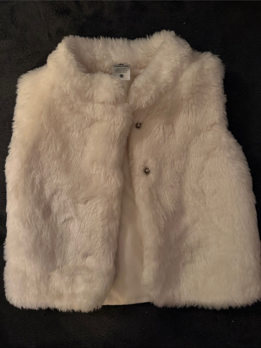 Carter's Cream Faux Fur Vest - 3T